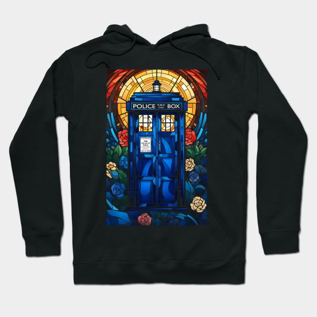 Stained Glass Gallifreyan Window Hoodie by DesignedbyWizards